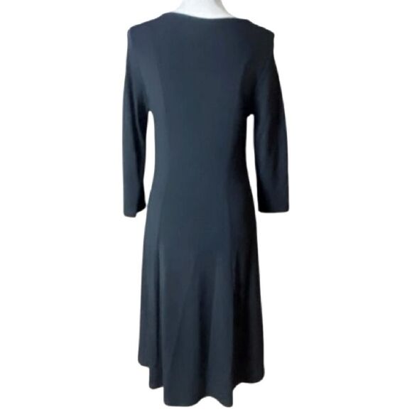 Soft Surroundings Womens Black Poseidon Scalloped Elysia Shift Dress Size Small - Picture 4 of 5